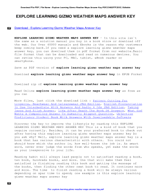 Comparing Climates Gizmo Answer Key  Form