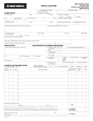 Delta Dental of IA Claim Form Sioux City Community School District