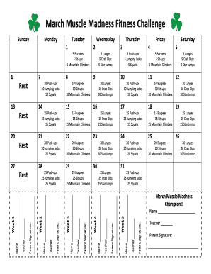 March Madness Fitness Challenge  Form