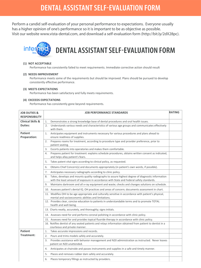 Dental Assistant Performance Evaluation