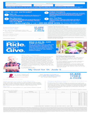  St Jude Trike a Thon Sponsor Form St Jude Trike a Thon Sponsor Form 2016