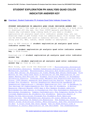 Ph Analysis Gizmo Answer Key  Form