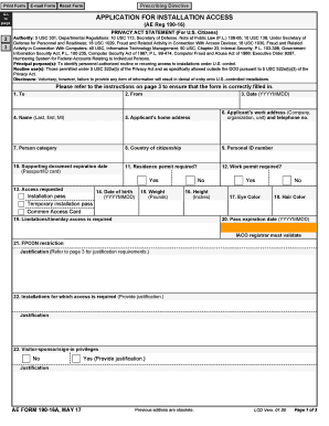 Ae Form 190 16a