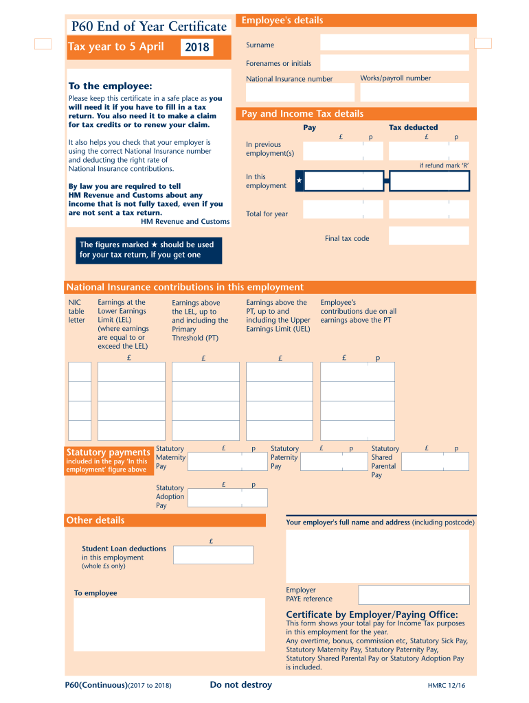 P60  Form