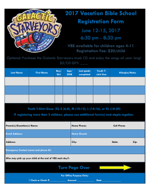  Vacation Bible School Registration Form Eaganhills Org 2017-2024