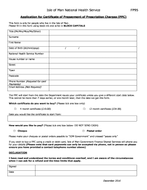 Prepaid Prescription  Form