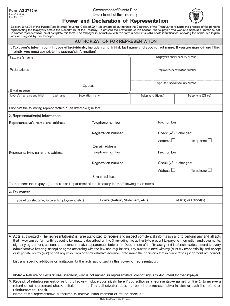 Form as 2745 a