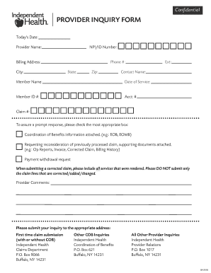 Iha Provider Inquiry Form