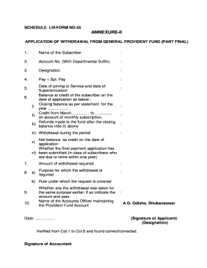 Non Refundable Gpf Form Odisha