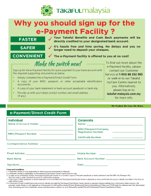 E Payment Facility Form 27 3 17ai Takaful Malaysia