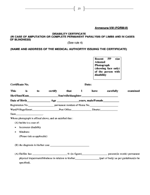 Annexure Viii Height and Chest Certificate PDF  Form