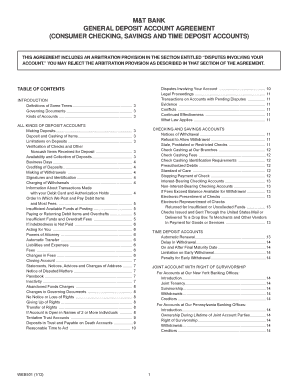 M T Bank Deposit Slip Printable  Form