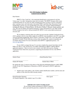 Doe Student Verification Form