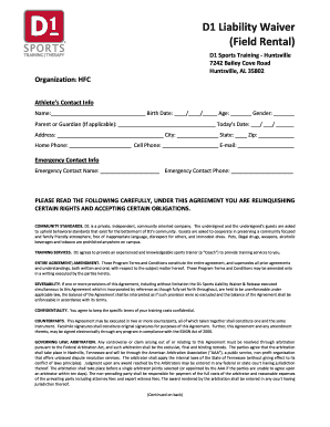 D1 Liability Waiver  Form