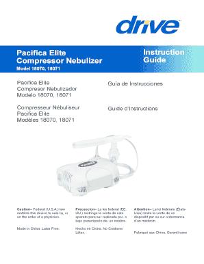 Pacifica Elite Nebulizer Instructions  Form