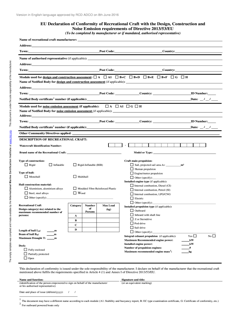 Proposal for Revised DOC  Form