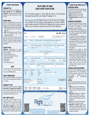 Aopa Icao Flight Plan  Form