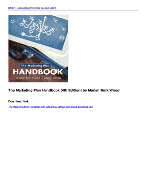 The Marketing Plan Handbook PDF  Form