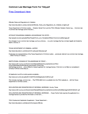 Tdcj Marriage Forms