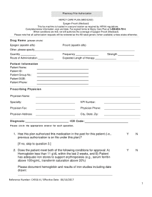 Mercy Care Prior Auth Form PDF