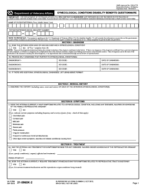 VA Form 21 0960K 2 Veterans Benefits Administration