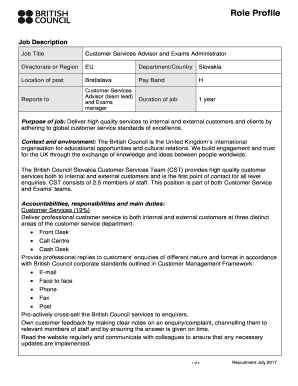 Role Profile Template  Form