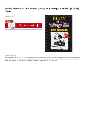 Diary of a Wimpy Kid Old School PDF  Form