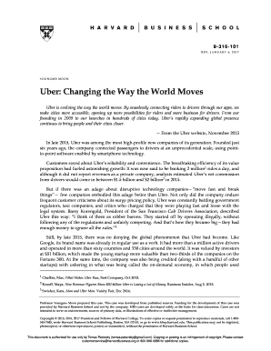 Uber Changing the Way the World Moves  Form