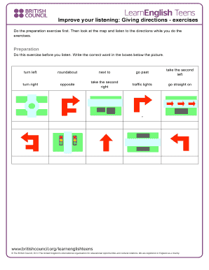 Giving Directions British Council  Form