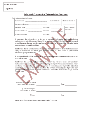 Telehealth Consent Form