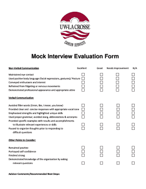 Mock Interview Evaluation  Form