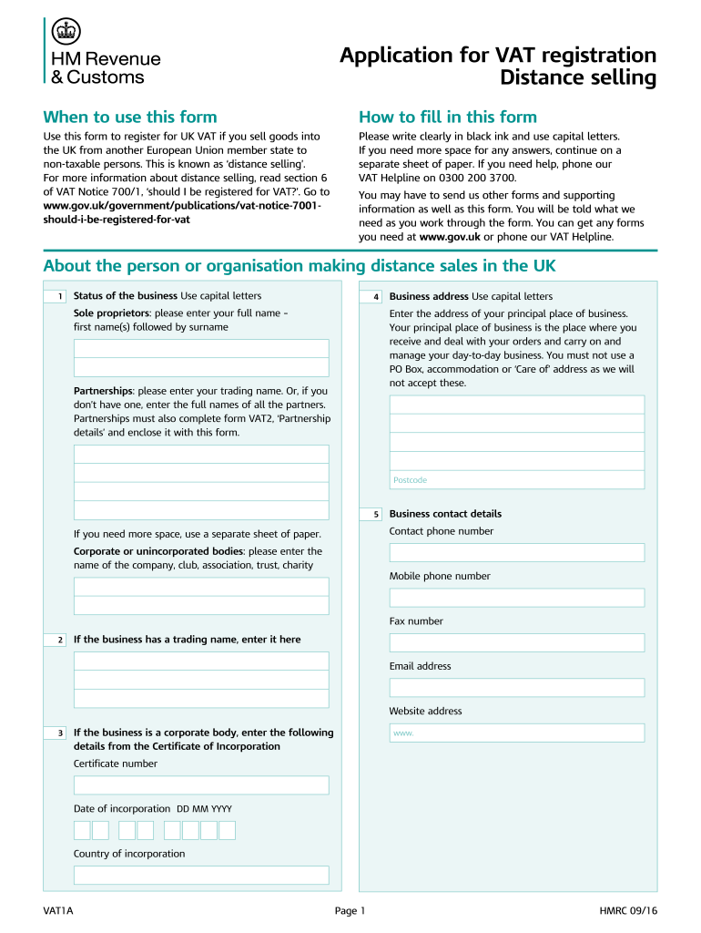  Vat Registration Form 2016