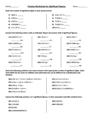 Significant Figures Practice  Form