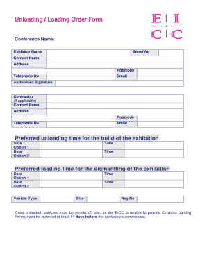 Loading Order Format