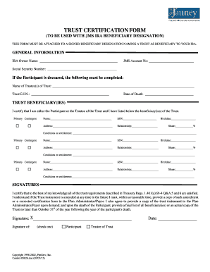 Beneficiary Certificate PDF  Form