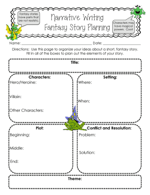 Fantasy Writing Graphic Organizer PDF  Form