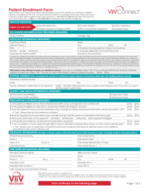  Viivconnect Enrollment Form 2016-2024