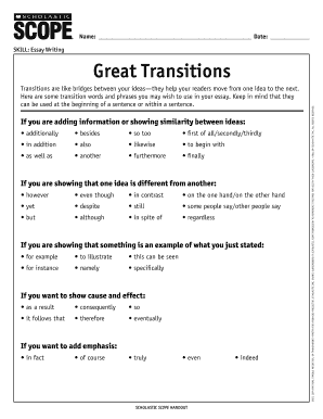 Great Transitions  Form