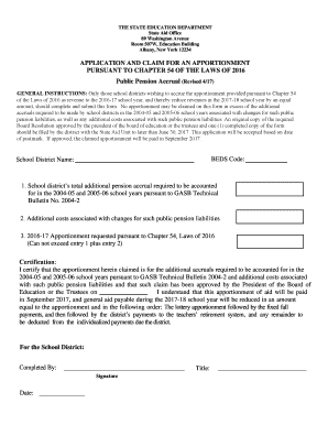  Application and Claim for an Apportionment Pursuant to Chapter 2017