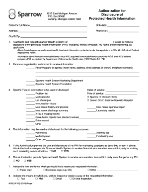  Authorization for 1215 East Michigan Avenue Disclosure of 2016-2024