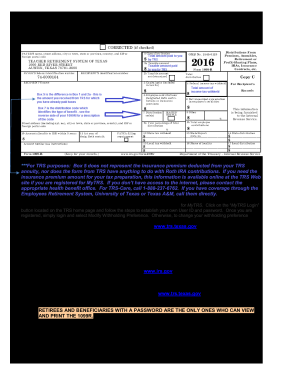  Trs 1099 Form 2016