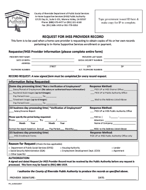 Get and Sign Ihss Riverside County 2017-2022 Form