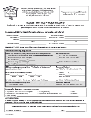 IHSS Forms Printable