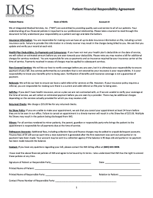 Patient Financial Agreement Template  Form
