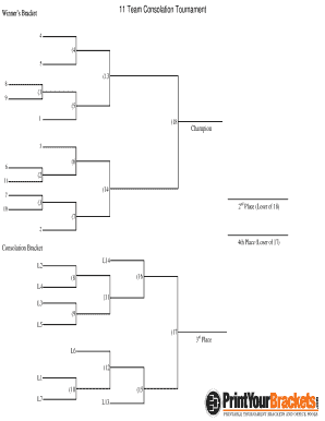 11 Team Bracket  Form