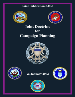 JP 5 00 1, Joint Doctrine for Campaign Planning  Form