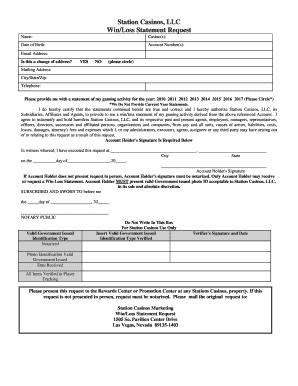  WinLoss Statement Request Form Station Casinos 2017-2024