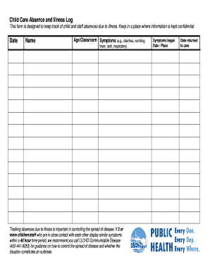  Illness Log 2015-2024