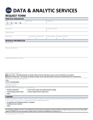 Analytics Request Form Template