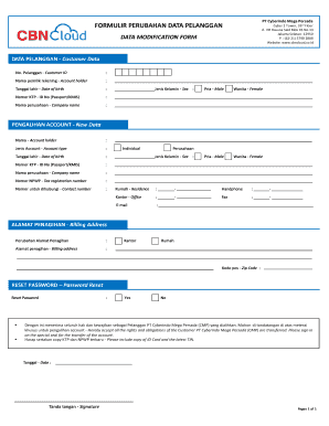 Form Data Pelanggan